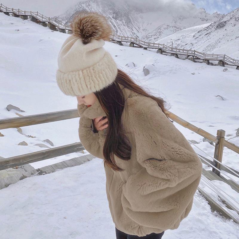 Plush Lamb Short Jacket Women Autumn Winter Shearling Fleece Thick Warm Loose Coat