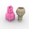 Face Flower Pot Silicone Mold Succulent Planter Concrete Mold Cute Concrete Cement Mold for DIY Pen Holder,Home Decor