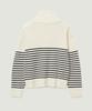 LMOOD Antwerp Stripe Ld Zip-Up Pullover Knit Ivory