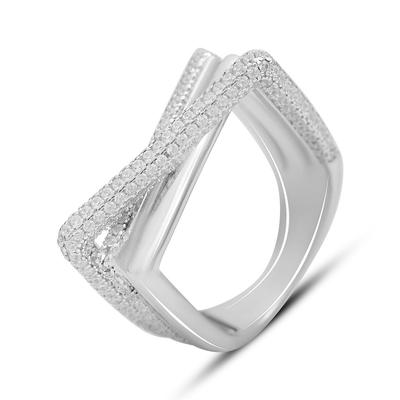 Bague en argent avec oxyde de zirconium, poids du produit 7,9 g (2175452)