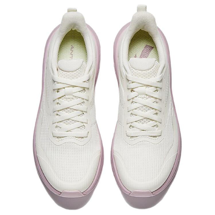 Anta Light Cloud Comfortable Versatile Breathable Lightweight Low-Top Casual Running Shoes Women sneaker White Purple 122515523--4