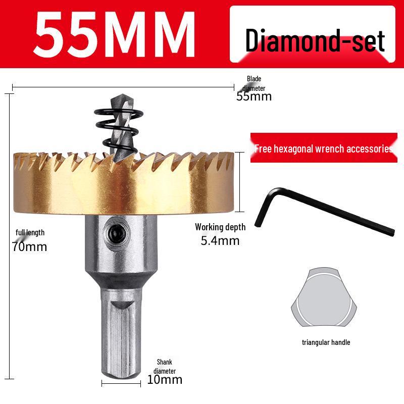 Cobalt Titanium-plated High-speed Steel Hole Saw Drill Bit for Metal and Aluminum