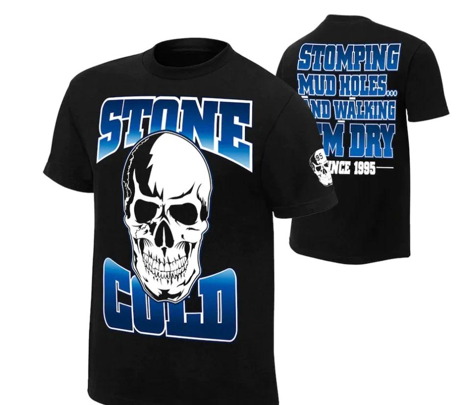 

Black Stone Cold Steve Austin Stomping Mudholes T-Shirt 2XL