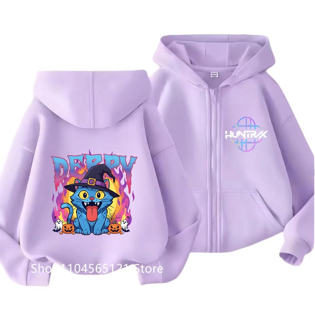 Zip Up Sweatshirts Kpop Demon Hunters Hoodie Children Clothes Kid Girls Boys Sweatshirt Sajaboys Zipper Hoody Baby Casual Tops