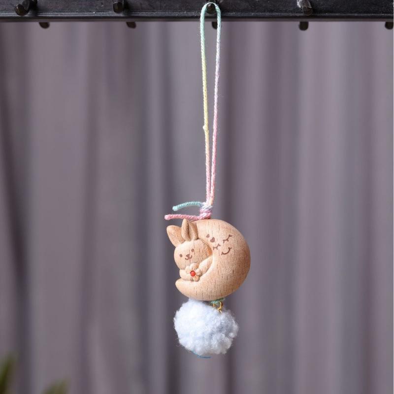 Золотой Деревянный Резной Бант Котенком Подушка Подвеска - Кипарис Кровный Тарелка Радости Чехол для Телефона Брелок