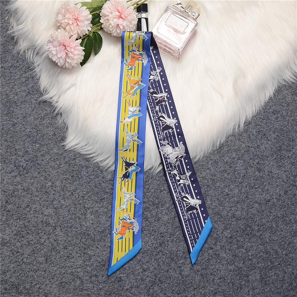 

Brand Horse Real 100% Silk Scarf Summer Natural Mulberry Silk Design Women Scarf Foulard Hair & Bag Scarves Neckerchief 2023 New