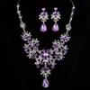 Kifu Bridal Jewelry Set: Butterfly & Teardrop Necklace Earrings for Weddings