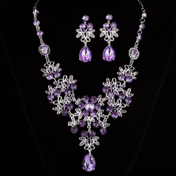 Kifu Bridal Jewelry Set: Butterfly & Teardrop Necklace Earrings for Weddings