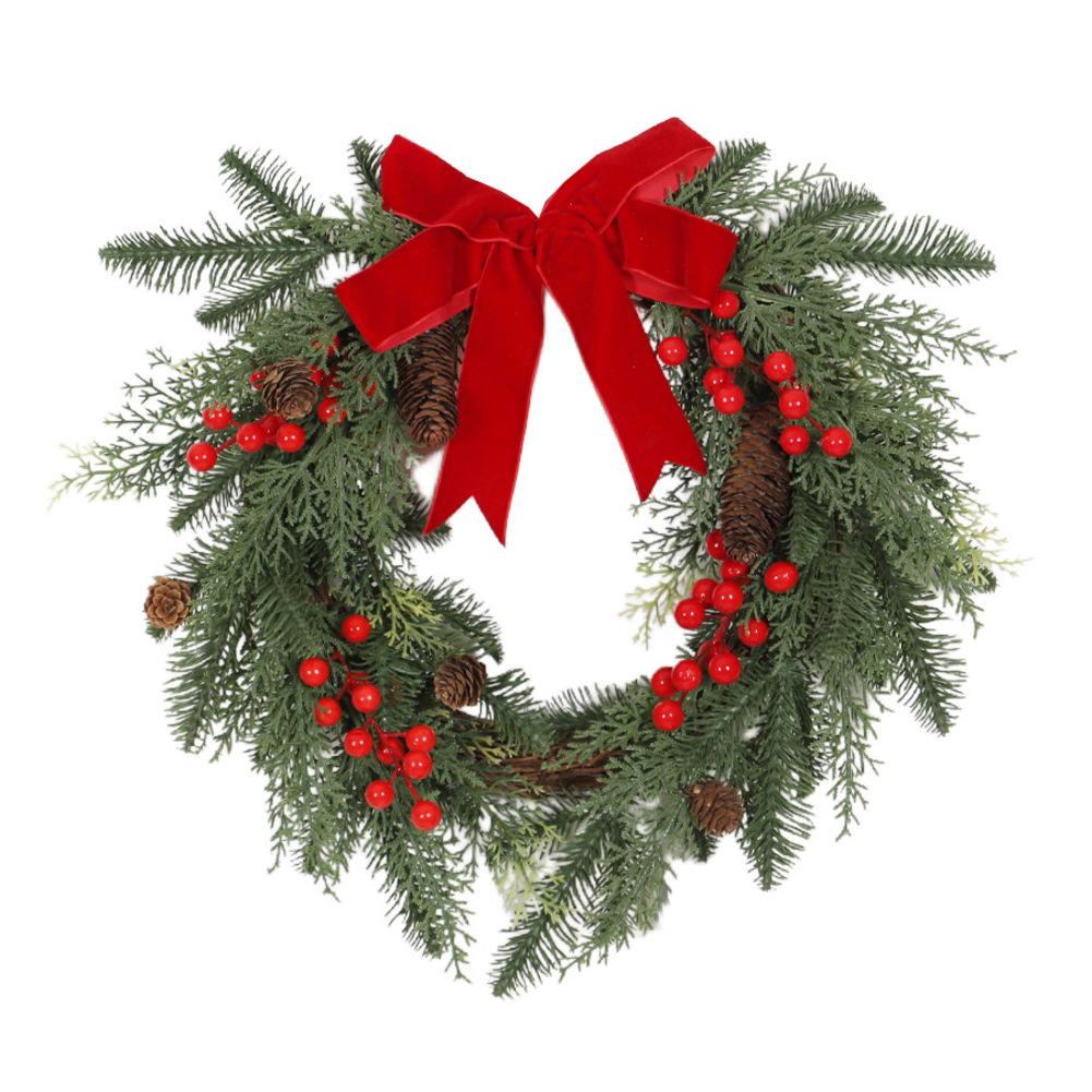 

Large Bow Wreath Christmas Wreath Christmas Decor Lightweight And Sturdy Weather-Resistant Material Maintenance-Free Design