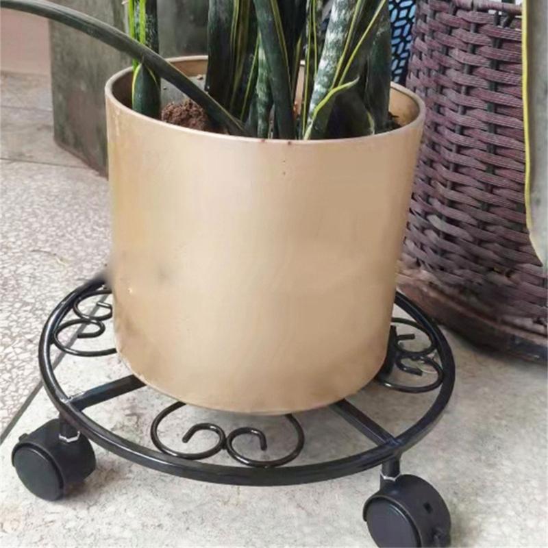 Plant Stand with Wheels Heavy Duty Plant Stand with Universal Wheels Round Pots Trolley for Indoor Outdoor Plant