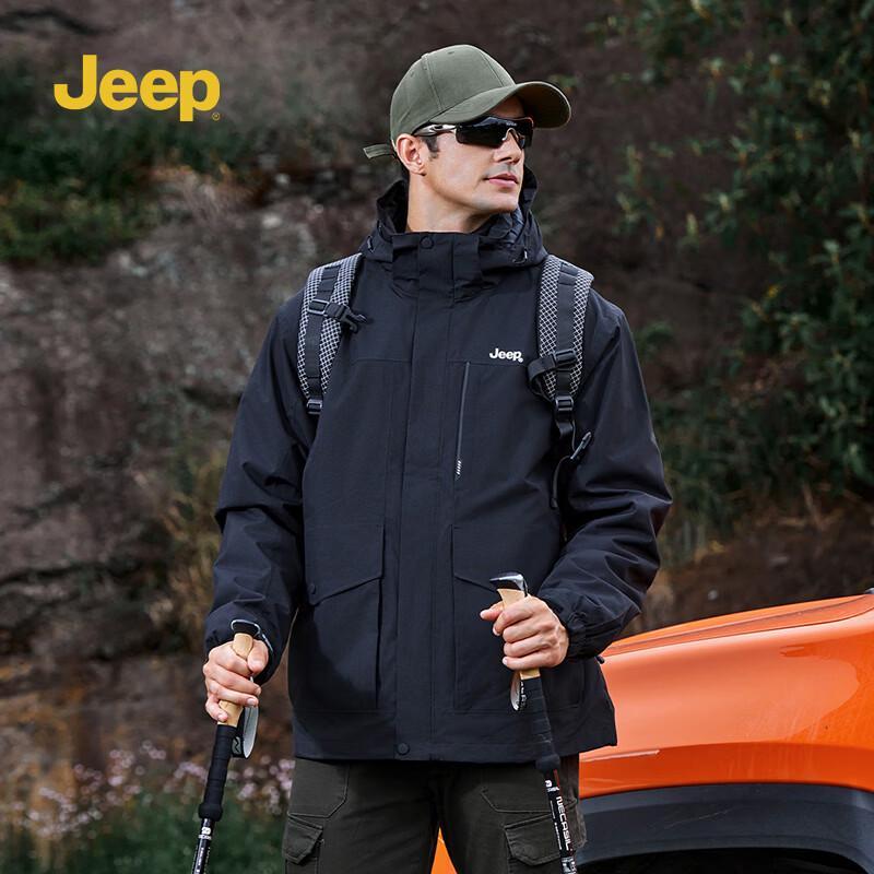 JEEP Men's Outdoor Multi-Pocket Windbreaker Jacket