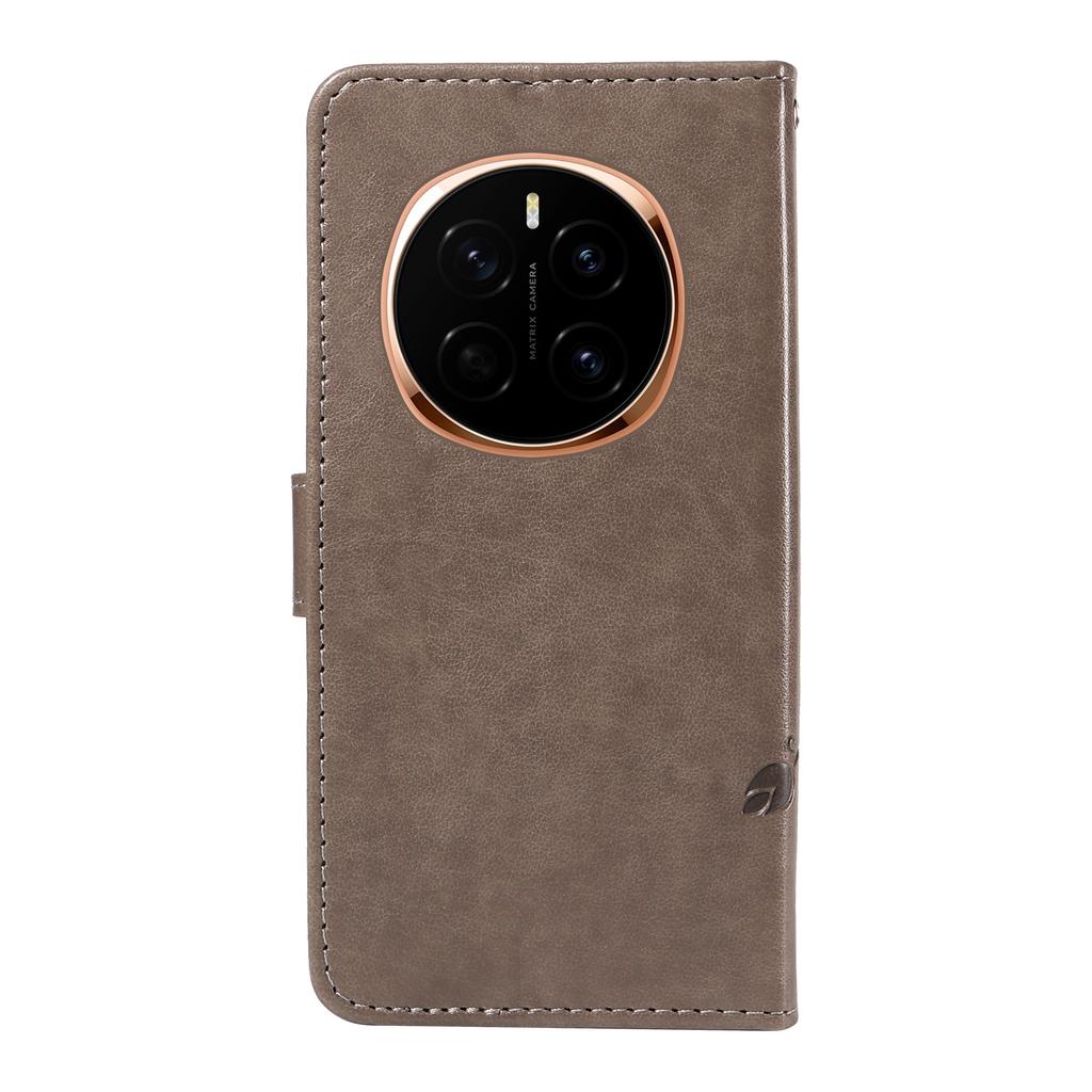 For Honor Magic7 5G PU Leather Cases Flower Pattern Wallet Stand Phone Cover with Strap