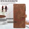 Suitable for iPhone 16 Wallet-style Phone Case, Retro Zipper Apple 17 Pro Max Back Cover Leather Case, Samsung S25
