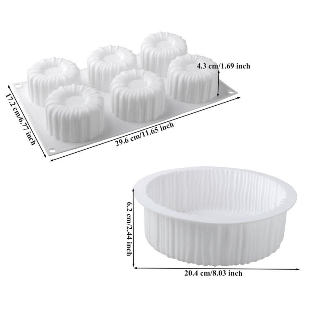 1/6 Cells Baking Cake Molds Food-Grade Silicone Pudding Mould High-quality Chocolate Mold