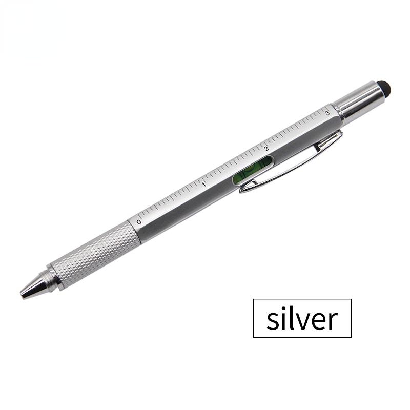 7 in1 Multifunction Ballpoint Pen with Modern Handheld Tool Measure Technical Ruler Screwdriver Touch Screen Stylus Spirit Level