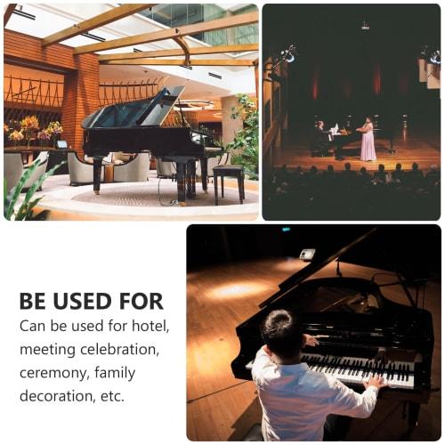 LIFKOME Piano Bench Cover, Nordic Style, Thick, Solid Color, Simple Design, Stain-Resistant, Dust-Resistant, for Piano Stools, Length 40-65cm, Width 4