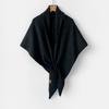 Lazy elegant celebrity shawl knitted triangular scarf women's autumn and winter neck protection warm scarf solid color shawl air-conditioned room