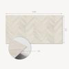 PVC Panel With Motif Easy Decoration For Dining Room 100x50 cm Herringbone Pattern in Wood