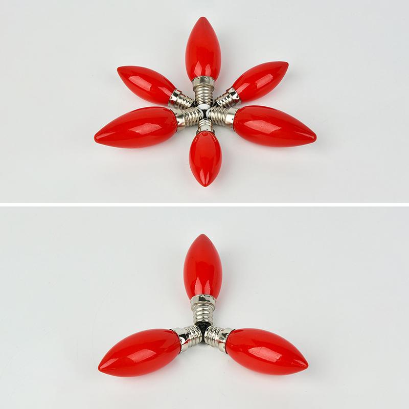 1Pc Led Altar Bulb E12/E14 Red Candle Buddha Lamp Temple Decorative Lamp