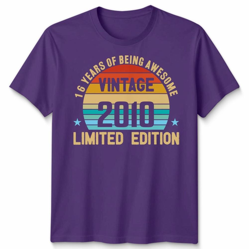 Vintage 2010 Funny 16 Years Old 16th Birthday Unisex T Shirt Unisexs Unisexs Tee