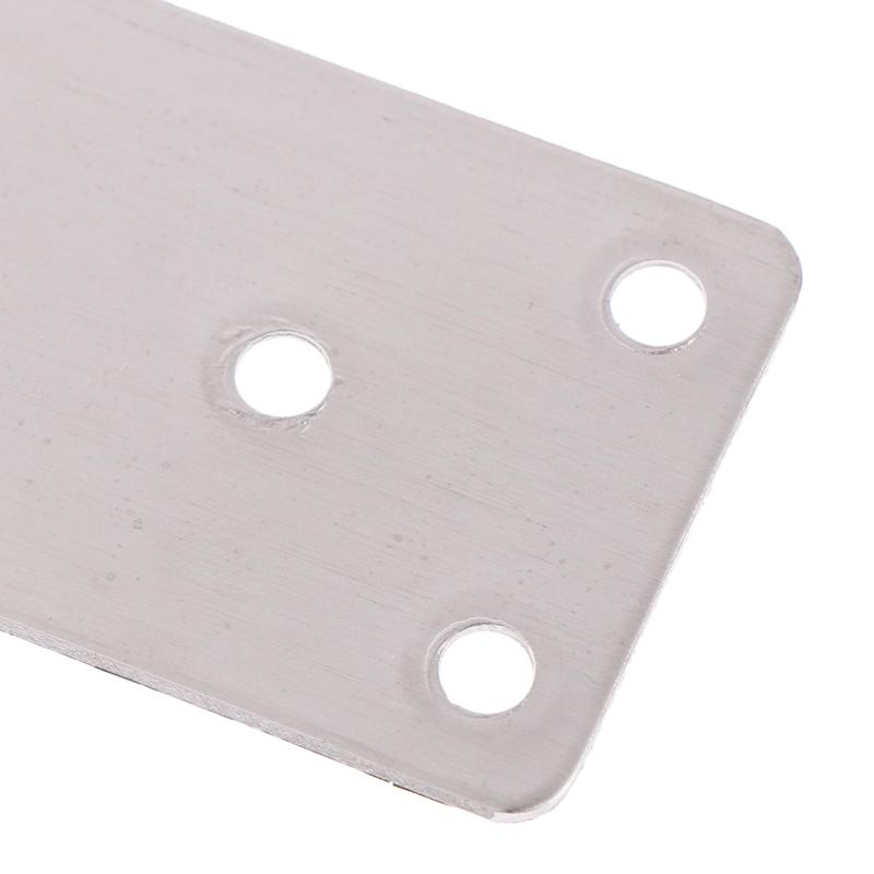 10Pcs Straight Four Hole Fixed Angle Bracket Stainless Steel Right Angle Bracket Furniture Fasteners Wood Shelves Cbinets