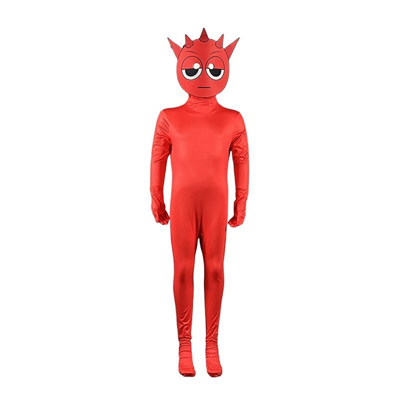 Halloween Kinder-Einteiler Kostüm Rhythmusbox spielende Strumpfhose Regenbogen Performance Kostüm