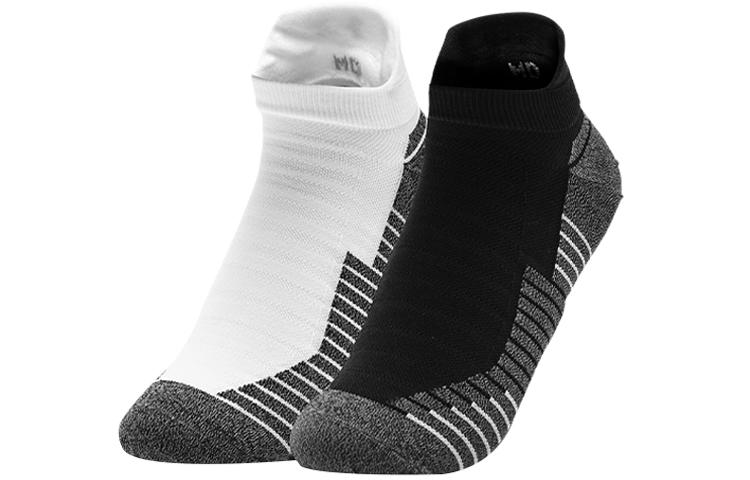 Under Armour Ankle Socks Unisex 2 Pack Black/White 1329363-004 M