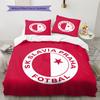 SK Slavia Praha Pattern Bedding Home Decoration Birthday Gift (1 * Duvet Cover + 2 * Pillowcase, Without Core)