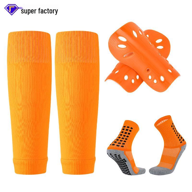 

Kids Football Shin Guards & Mid-Calf Socks Set - 3 Pieces