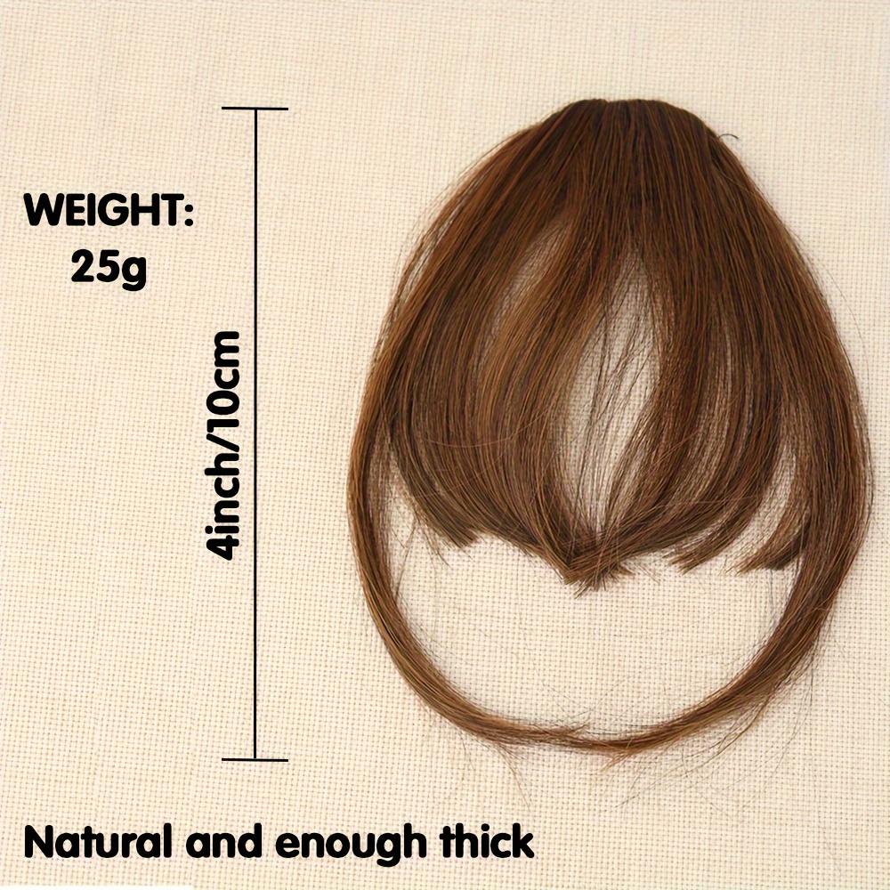 MERISIHAIR Clip In Air Bangs Synthetic Hair Bangs Extensions Fringe With Hairpieces Natural Wig For Women Daily Use