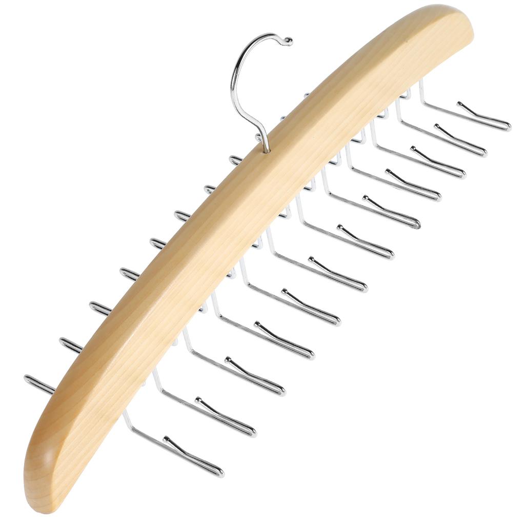 Holz-Trägeraufhänger Camisole Organizer mit 24 Metallhaken Multifunktionaler Haken Geeignet für Studentenwohnheim Wohnung Schlafzimmer