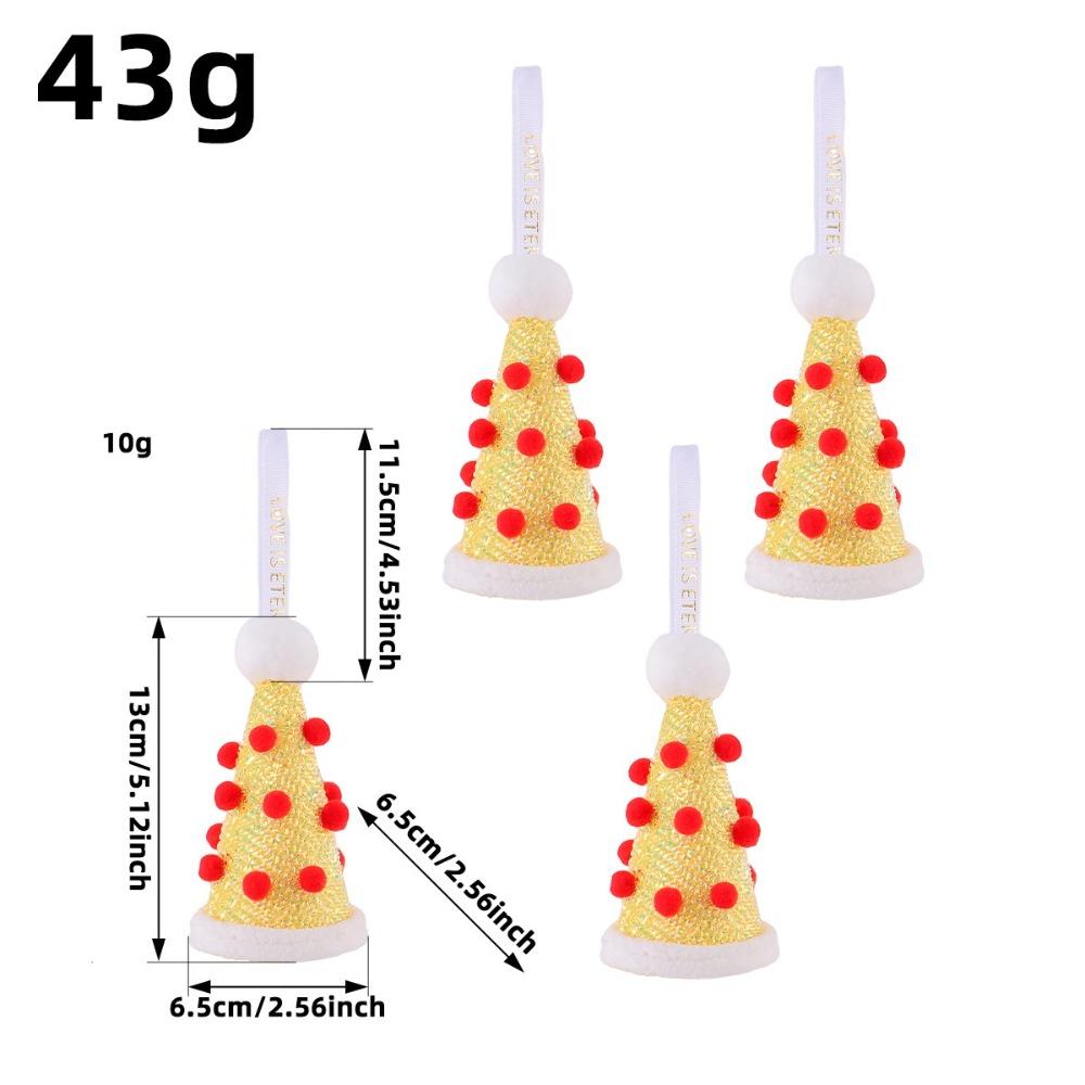 Nonwoven Fabric Christmas Hat Ornament Cone‑Shaped Lightweight Cone Hat Pendant Sequin Decoration Holiday Table Ornament