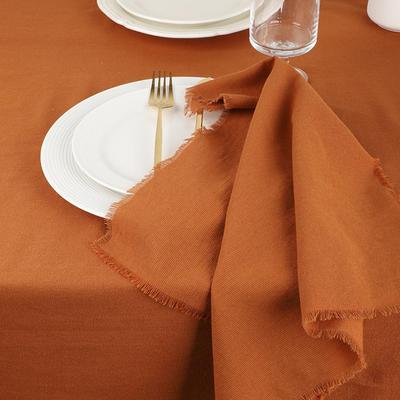 4-pack of Vintage Frayed-edge Napkins, 42cm X 42cm, Available In Multiple Colors, Simple Table Decorations, Western-style Napkins and Tablecloths.
