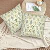 2 Pack Cream Blue Yellow Botanical Pillow Covers Double Sided Print Vintage Trellis Cushion Cases Home Decor For Sofa Bedroom
