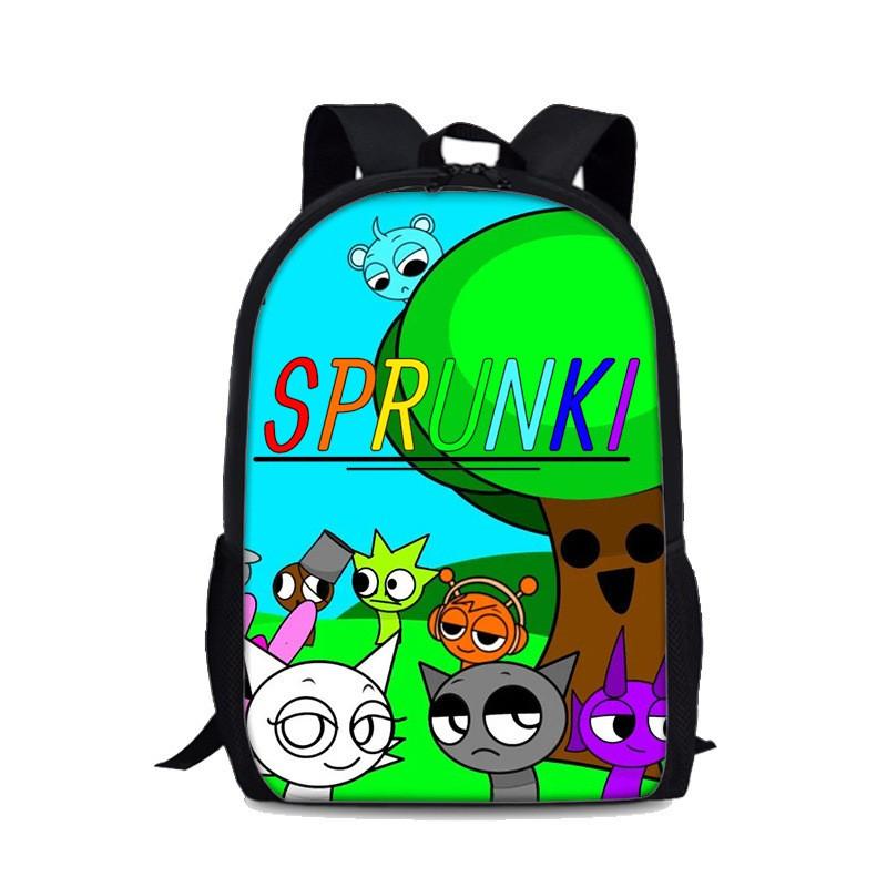 Kinder Rucksack mit Aufdruck für die Schule - Nylon Anti-Rutsch Umhängetasche mit lustigem Rhythmusbox Design Alter 8-10 Unisex