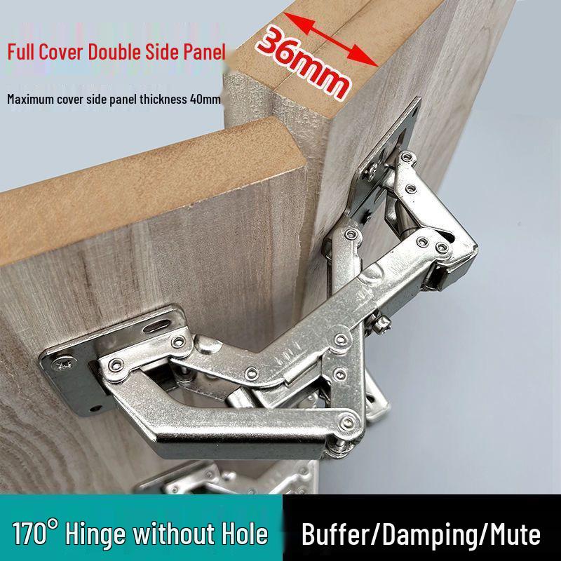 170° Hole-Free Hydraulic Damping Hinge for Thick Doors
