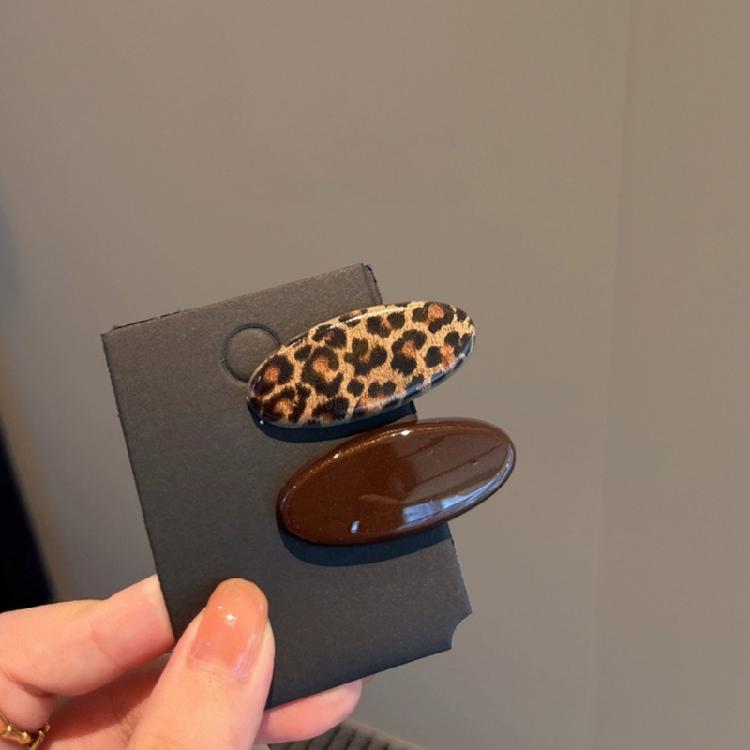 1 Paar Übergroße Leopard Haarspangen Für Damen Mode Kunststoff Haarspangen Perfekt Für Lockiges Glattes Oder Kurzes Haar