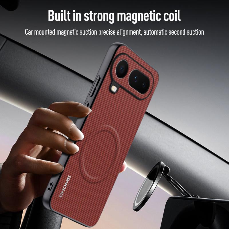 Honor Magic8/X9D Drop-Proof Magnetic Suction Phone Case with New Mark Pattern.