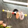 1Pcs Wall Mounted Towel Rack Punch Free Saving Space Shoes Rack Waterproof Bath Towel Hanger Bathroom