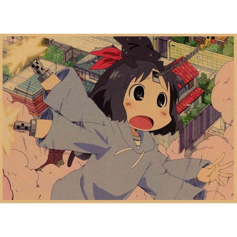 Japanese Anime Retro Kraft Paper Poster - Free Shipping Wall Decor Mural