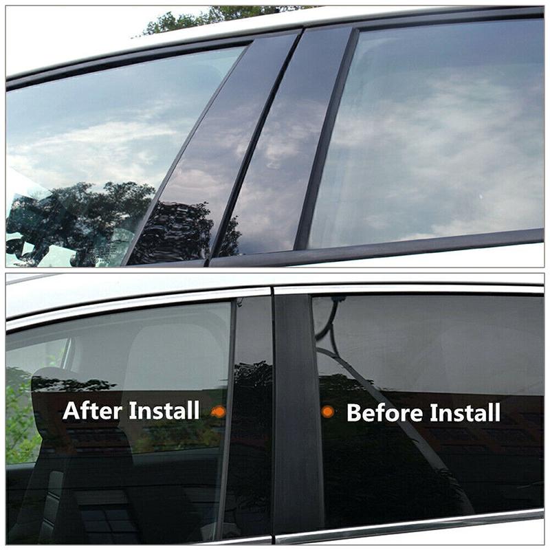 6pcs/set Car Pillar Posts Door Window Trim Cover Stickers Decal for Hyundai Azera/Grandeur 2018 2019 2020 2021