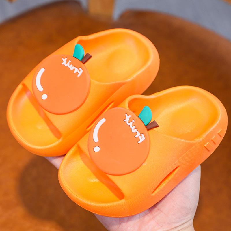 Kids' Cartoon Strawberry Non-slip Summer Slippers for Girls and Boys - Soft Sole Toddler Princess Shoes