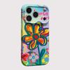 Colorful Flower Checkered Pattern Phone Case for Oppo Reno14 Reno13 Reno12 Reno11 Reno10 Reno8 F Z T SE Pro 4G 5G Glossy Film PC