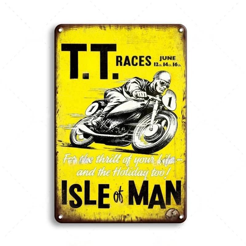 Vintage Motorcycle Decorative Metal Plate Poster Rusty Shabby Tin Sign Dad's Garage Bar Wall Decor Crafts Plaque Tinplate Signs