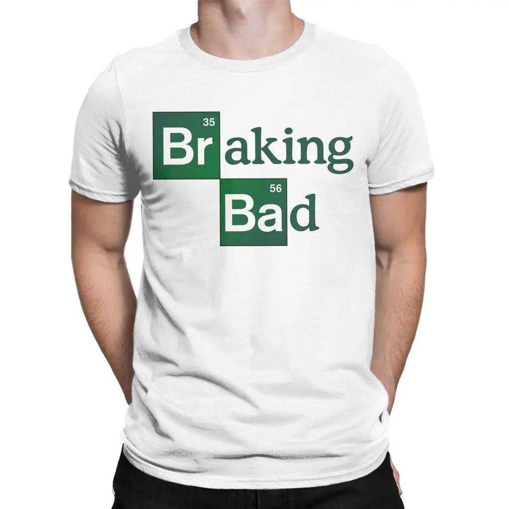 Men T-Shirts Breaking Bad Funny Bumper Casual 100% Cotton Tee Shirt Short Sleeve T Shirts Crew Neck Clothes Plus Size