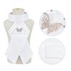 3PCS Combed Cotton White Adults Children Horse Riding Collar Flower Necktie Brooch Equestrian AccessoryButterfly Free