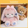 Bunny Plush Cute With Bow Pp Cotton Filling Smooth Short Velvet For Kids Gift