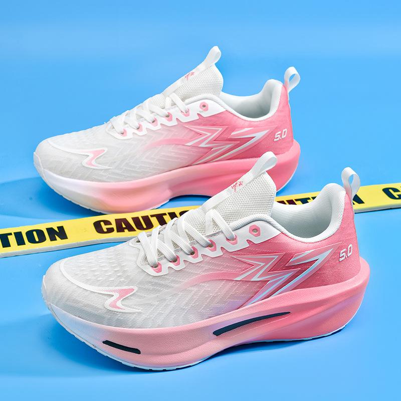 Foreign Trade Carbon Board Running Shoes 2025 New Autumn Breathable Professional Racing Marathon Running Shoes Men's and Women's Shock Absorption