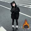 Mädchen Hoodie im koreanischen Stil 2025 aus Samt - Herbst/Winter Mode für Kinder