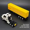 Set di Blocchi da Costruzione Camion da Trasporto Logistica Urbana Veicolo Modello Contenitore Cargo Robusto Semirimorchio Giocattolo da Costruzione Regalo